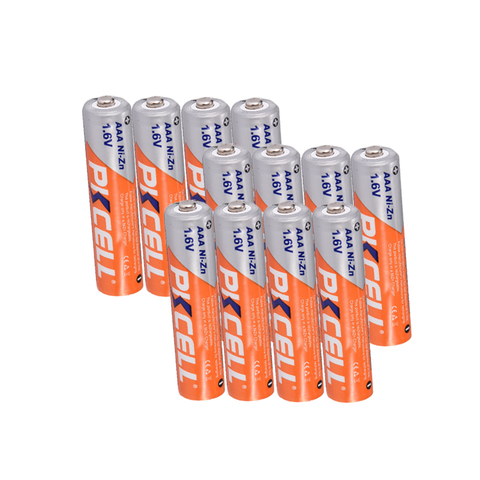 12 pièces PKCELL AAA nizn Batteries rechargeables aaa ni-zn 900mWh 1.6V batterie pour appareil photo numérique RC voiture Flash jouets électriques ► Photo 1/5