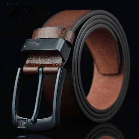 Maikun – ceinture à boucle ardillon en alliage pour homme, style vintage, tendance, décontracté, pour les affaires ► Photo 1/6