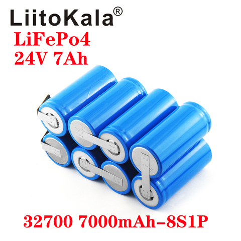 LiitoKala 12V 24V 36V 7Ah 32700 7000mAh lii-70A LiFePO4 batterie 35A décharge continue Maximum 55A haute puissance batterie bricolage ► Photo 1/6