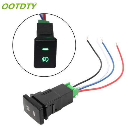 OOTDTY-interrupteur poussoir pour antibrouillard avant, 4 fils, 12V DC, bouton poussoir, pour Toyota Camry Prius Corolla ► Photo 1/6