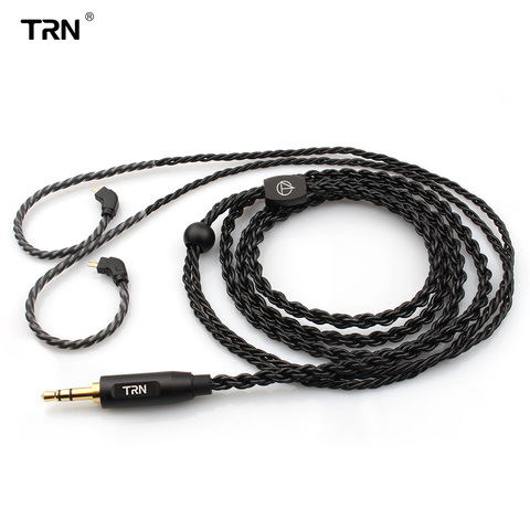 Câble de mise à niveau des écouteurs en cuivre de haute pureté TRN A3, 3.5mm MMCX/2Pin, connecteur pour TFZ TRN V30 V80 IM1 IM2 TRN X6 KZ ZS10 ► Photo 1/6