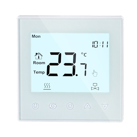 Thermostat pour chauffage de l'eau chaude, régulateur de température au sol, Programmable chaque semaine ► Photo 1/4