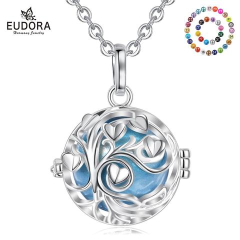 Eudora grossesse bola harmonie boule pendentif arbre de vie cage carillon forme cloche boule collier pour maman enceinte cadeau avec boîte K411N20 ► Photo 1/6