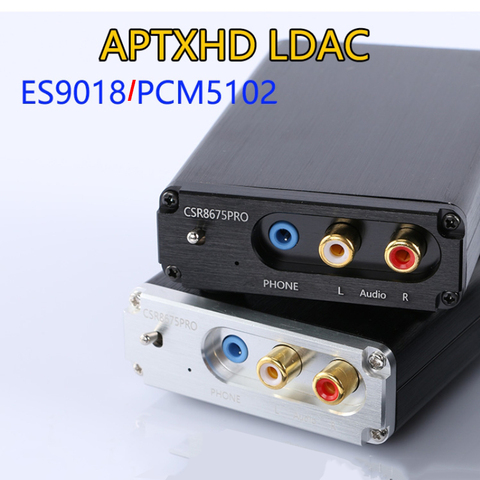 Lusya PCM5102A ES9018 DAC décodage CSR8675 Bluetooth 5.0 récepteur sans fil APTX HD/LDAC 3.5mm sortie RCA 24bit avec antenne ► Photo 1/6