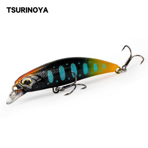 TSURINOYA leurre de pêche Mini coulant méné 60S 6.1g 60mm DW67 basse brochet méné manivelle appât Wobbler modèle 12 couleurs Bits durs ► Photo 1/6