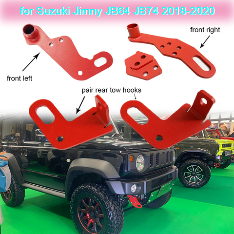 Crochet de remorquage avant gauche/droite ou arrière crochet de remorquage de voiture pour Suzuki Jimny JB64 JB74 2022 pièces extérieures de voiture Support de crochet de remorquage ► Photo 1/6