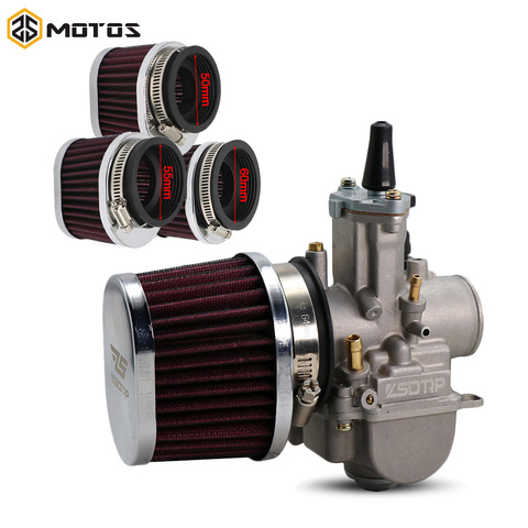 ZS MOTOS 50mm 55mm 60mm moto carburateur filtre à Air universel 21/24/26/28/30/32/33/34/35mm carburateur filtre d'admission d'air ► Photo 1/6