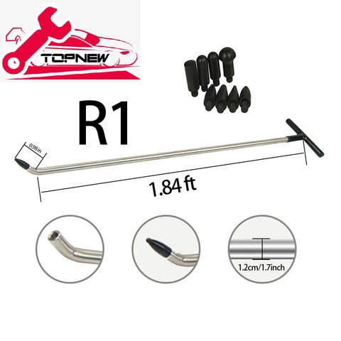 Outils de Service de réparation de dent sans peinture outils de tiges de retrait de Dent Kit de réparation de Dent tige queue de baleine robinet vers le bas avec dessus remplaçable ► Photo 1/6