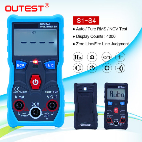 ZOYI-multimètre numérique, ZT-S1/ZT-S2/ZT-S3/ZT-S4 mesures, à gamme automatique, True RMS LCD, avec support de données NCV et rétroéclairage LCD et boîte EVA ► Photo 1/6