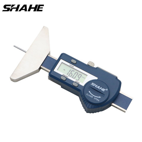 Shahe – jauge numérique de profondeur de pneu, tige en métal LCD, pour outil de mesure d'étrier de pneu de voiture 0-25/0-50mm ► Photo 1/6