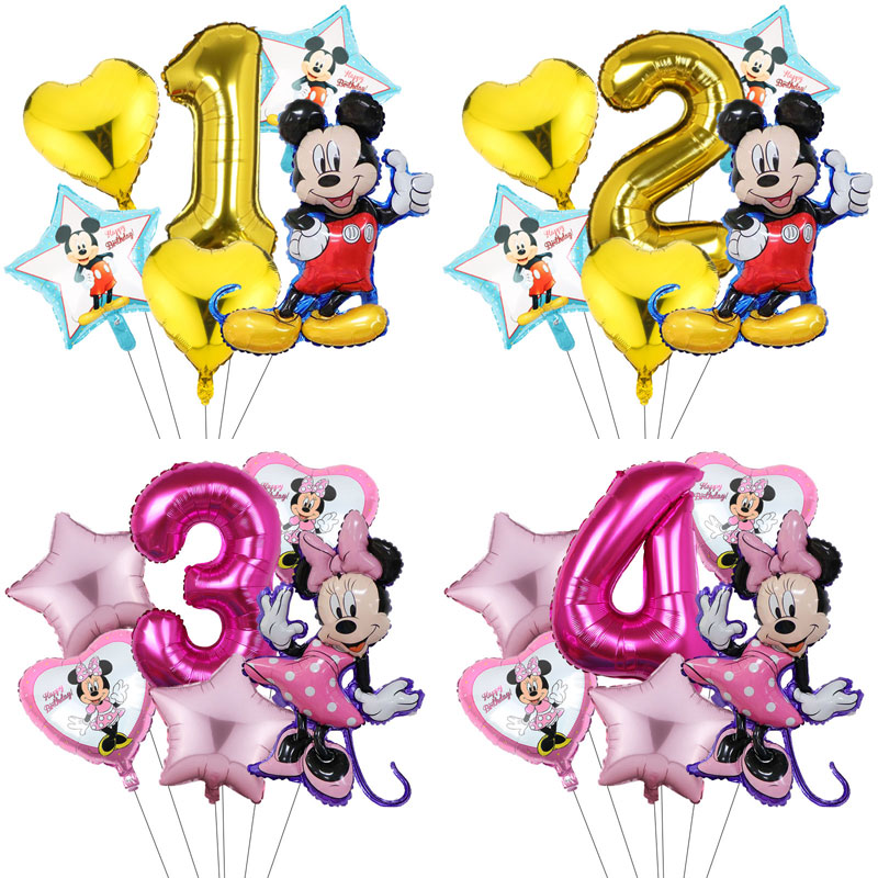 Vaisselle jetable thème Disney Mickey Mouse pour enfants, Pack pour  anniversaire, assiettes, gobelets, fête prénatale, fournitures - AliExpress