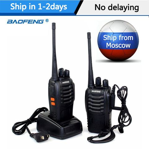 2 pièces Baofeng BF-888S talkie-walkie 5W radio bidirectionnelle Portable CB Radio UHF 400-470MHz 16CH Comunicador émetteur-récepteur ► Photo 1/6
