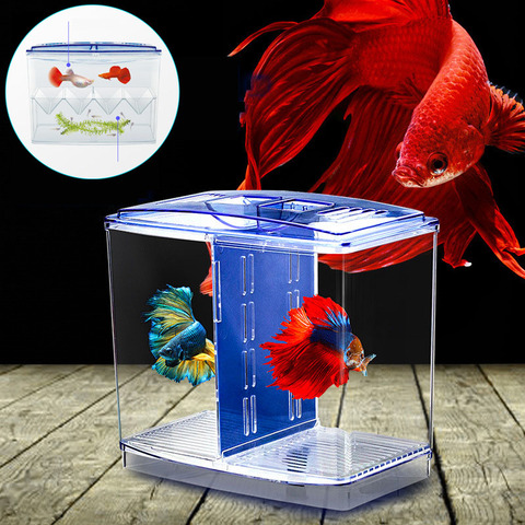 De réservoir de Poisson Acrylique Reproduction D'isolement Boîte Aquarium Éleveur Aquarium Incubateur D'incubation Poisson Maison pour Crevettes Poisson Clown ► Photo 1/6