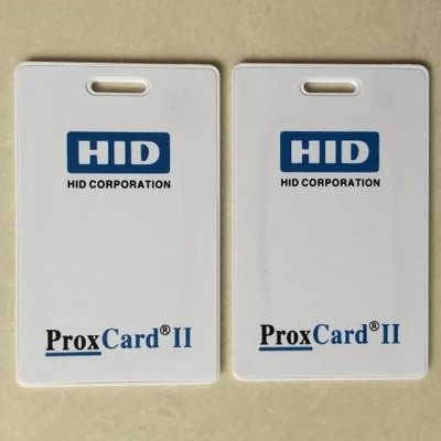 Carte à clapet RFID de proximité H-ID épaisse, blanc pur, 125khz, HID PROX II, 1 pièce ► Photo 1/2