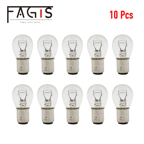 Fagis 10 pièces voiture lumières S25 1156 1157 P21W P21/5W BA15S BAY15D 12V voiture lampe tourner Singal lumière inverse lampe arrêt ampoules DC 12V ► Photo 1/6