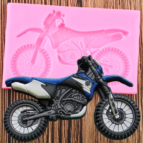 Moules 3D Yamaha en Silicone pour moto, pour chocolat, bonbons, Fondant, bricolage, outils de décoration de gâteaux d'anniversaire pour bébé, moules à savon en résine d'argile ► Photo 1/6