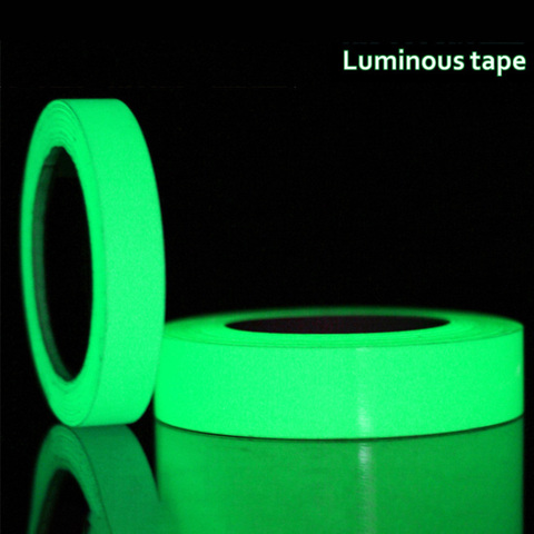 Ruban adhésif lumineux phosphorescent, 15mm x 3 mètres, lumière verte, étanche ► Photo 1/6