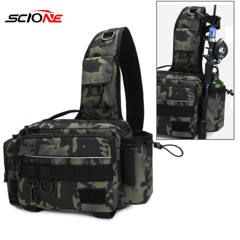 Sac de pêche sac à bandoulière simple épaule sacs taille Pack leurres de poisson Gear utilitaire stockage boîte de pêche sac sac tactique XA232G ► Photo 1/6