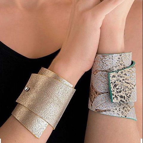 Bracelets Punk en cuir pour femmes, bijoux ethniques et tribaux faits à la main, à la mode ► Photo 1/6