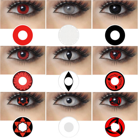 MAGISTER – lentilles de Contact pour Halloween, 2 pièces/paire par an, jetables, douces, colorées, pour Cosplay, yeux d'anime ► Photo 1/6