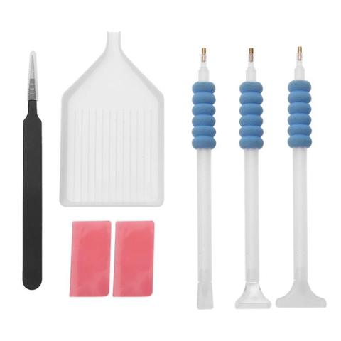 Kit d'outils pour peinture diamant 5D, bricolage, stylo à colle, pincettes, accessoires pour broderie, point de croix, mosaïque ► Photo 1/5