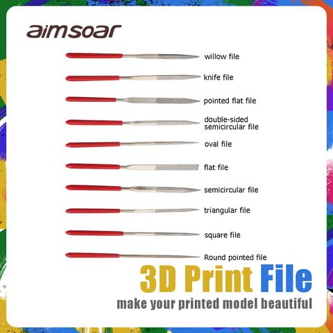 5/10 pièces Mini diamant ensemble de fichiers diamant enduit 140mm 3d outil d'impression ► Photo 1/6