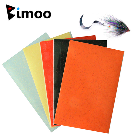 Bimoo 2 pièces 12X20cm mouche souple attachant le Film de Silicone trémousser la queue faisant pour brochet bar perche grande truite pêche leurres matériaux 0.3mm ► Photo 1/6