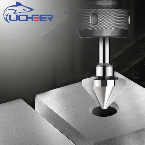 UCHEER 3 flûte 90 ° HSS fraise chanfreinage trop bois acier chanfrein Cutter outil électrique 6.3/8.3/10.4/12.4/16.5/20.5mm ► Photo 1/5