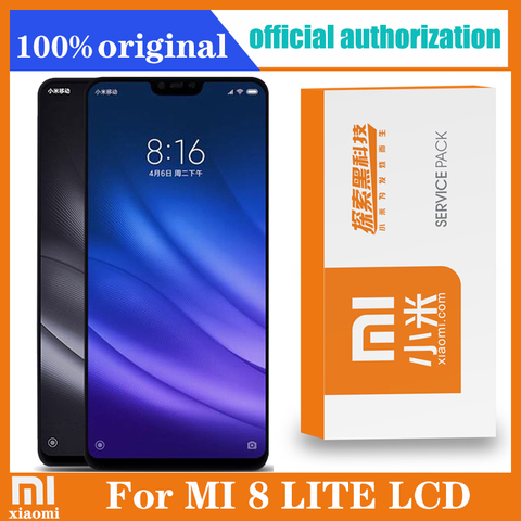 Remplacement Original d'affichage de 6.21 ''pour l'assemblage Global de numériseur d'écran tactile d'affichage à cristaux liquides de Xiao mi mi 8 Lite mi 8 lite ► Photo 1/5