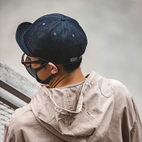 Maden – casquette de Cowboy en Denim pour hommes, chapeau à visière souple et ajustable, style Vintage, couleur noire ► Photo 1/6