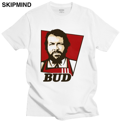 Drôle Bud Spencer T-shirt hommes à manches courtes Terence Hill T-shirt classique 80s film amant T-shirt coton ventilateur T-shirt parodie hauts cadeau ► Photo 1/6