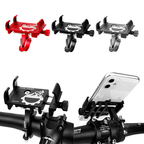 Vélo Mobile support pour téléphone universel vélo moto guidon pince support pour 3.5-6.5 pouces support de Smartphone support pour téléphone GPS support de montage ► Photo 1/6