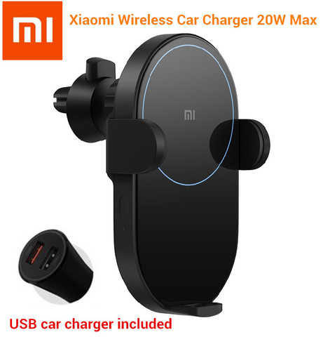 Chargeur de voiture sans fil d'origine Xiaomi 20W Max pince automatique électrique avec capteur infrarouge Intelligent support de téléphone de voiture de charge rapide ► Photo 1/6