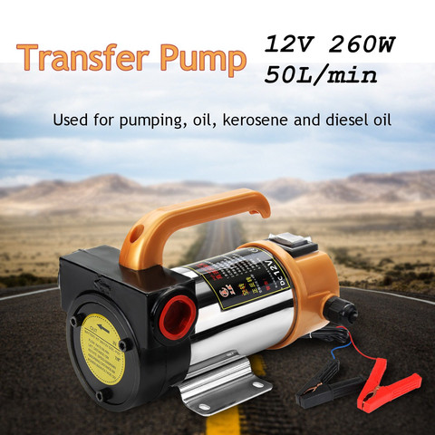 Portable de moteur de voiture de 12V 260W pour la pompe à huile auto-amorçante 50L/Min de pompe de transfert de mazout Diesel ► Photo 1/6