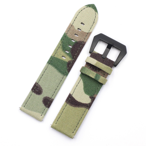 Bracelet de montre en cuir à motif Camouflage, 20mm 22mm, toile Cordura balistique en Nylon, bracelet de montre militaire à dégagement rapide ► Photo 1/1