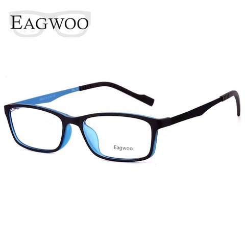 EAGWOO – lunettes en caoutchouc titane pour filles et garçons, monture optique à bord complet, convient aux petits visages, cadre de lunettes d'étudiant Super léger ► Photo 1/6