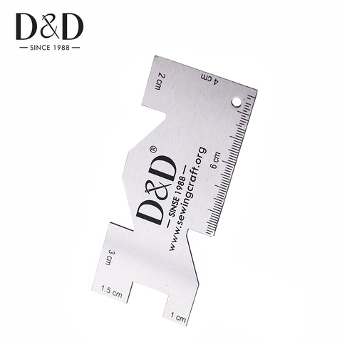D & D jauge de mesure de couture en métal | De haute qualité, règles de Quilting pour accessoires de couture, artisanat ► Photo 1/6