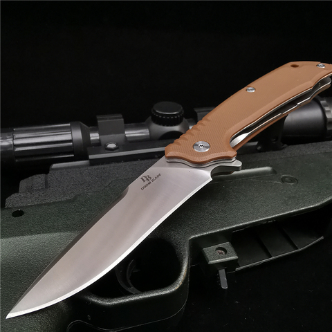 DOOM BLADE D2 – couteau pliant, lame en acier inoxydable de haute qualité, manche G10 tranchant et Durable, couteau de chasse et de Camping ► Photo 1/6