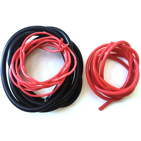Fil de silicium de 2 mètres 8 10 12 14 16 18 20 22AWG câble de fil de Gel de silice de Silicone souple résistant à la chaleur (1 mètre rouge + 1 mètre noir)) ► Photo 1/6