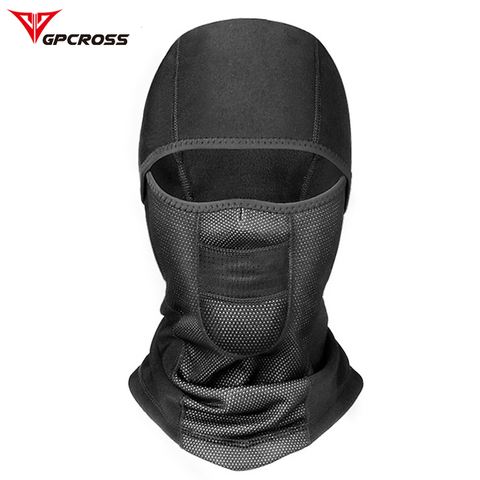 GPCROSS-masque facial de moto chaude, cagoule, cache-casque de sport, Ski de plein air, motoneige, cyclisme, cou, polaire ► Photo 1/6