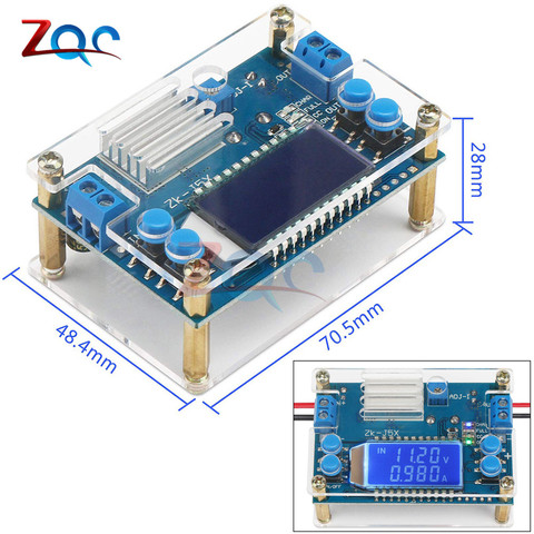 Régulateur de tension d'alimentation réglable avec étui, DC 6.5 -36V à 1.2-32V, 5A CC/CV, affichage numérique LCD ► Photo 1/6