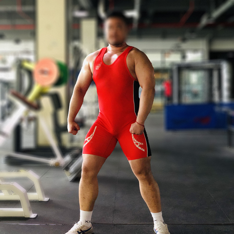 Badiace – maillot de lutte personnalisé pour homme, une pièce, tenue de sport Sexy pour l'haltérophilie, collant corporel ► Photo 1/6