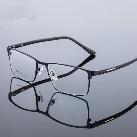 Cadre de lunettes en alliage de titane hommes mince métal carré myopie Prescription lunettes optiques complètes montures lunettes oeil ► Photo 1/1