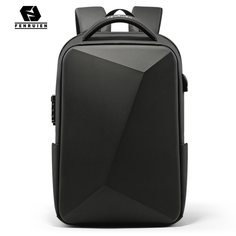 FENRUIEN – Sac à dos pour ordinateur portable pour homme, antivol et étanche, idéal pour les voyages, pour école et travail, prise USB, nouveau design, de marque ► Photo 1/6