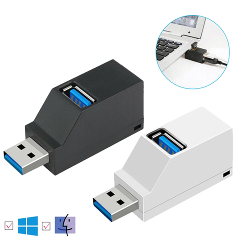 Adaptateur HUB USB 3.0 /2.0 Mini séparateur 3 Ports lecteur de disque U haute vitesse pour PC portable Macbook accessoires de téléphone portable ► Photo 1/6