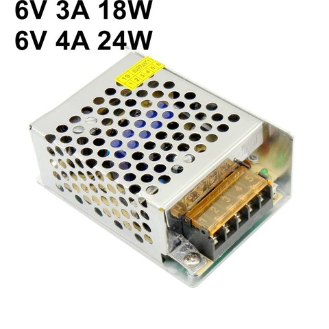 Alimentation de commutation régulée DC 6V, transformateur de tension, entrée universelle, 3a 4a 18W 24W, ac 110v 220v pour Module modèle LED ► Photo 1/6