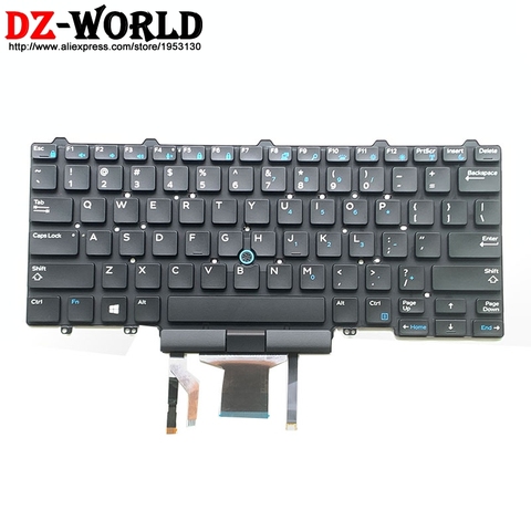 Clavier rétro-éclairé anglais US original, pour Dell Latitude E5450 E5470 E7450 E7470, ordinateur portable 0D19TR, SN7230BL, nouveau ► Photo 1/3