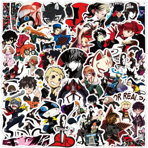 50 pièces Persona 5 jeu autocollants ordinateur portable guitare bagages réfrigérateur Skateboard étanche Cool Graffiti autocollant décalque enfants classique jouets ► Photo 1/6