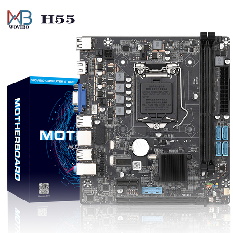 H55 Carte Mère LGA 1156 DDR3 Mémoire Double Canal USB 2.0 Pour Intel H55 LGA1156 Carte Mère De Bureau I3 I5 I7 870 Xeon x3470 ► Photo 1/6