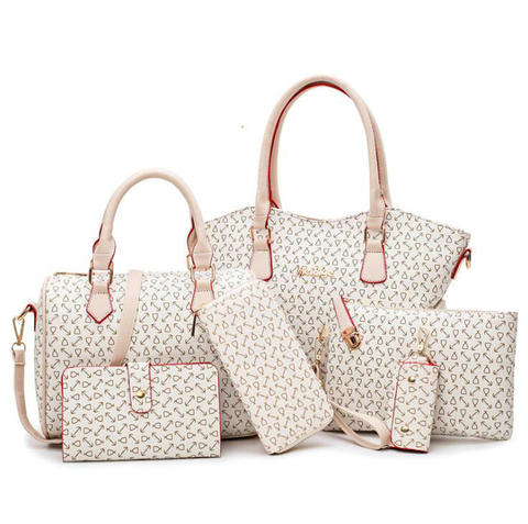 2022 Nouveau 6 Pièces Ensemble Femmes Sacs En Cuir Sacs À Main de Haute Qualité Mode Casual Sac À Bandoulière Femme Sac À Main Designer Marque ► Photo 1/6